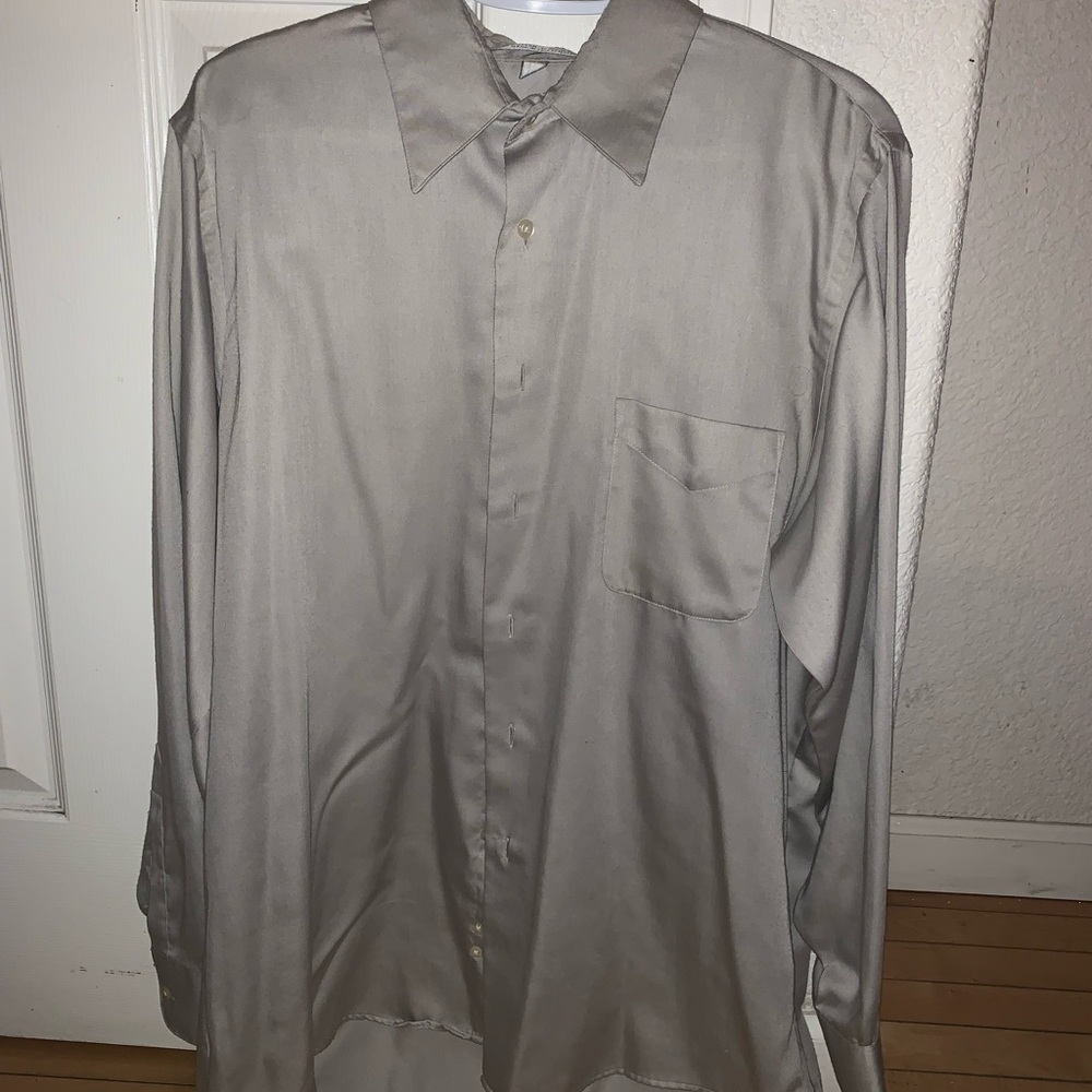 Geoffrey Beene Silver Dress Shirt